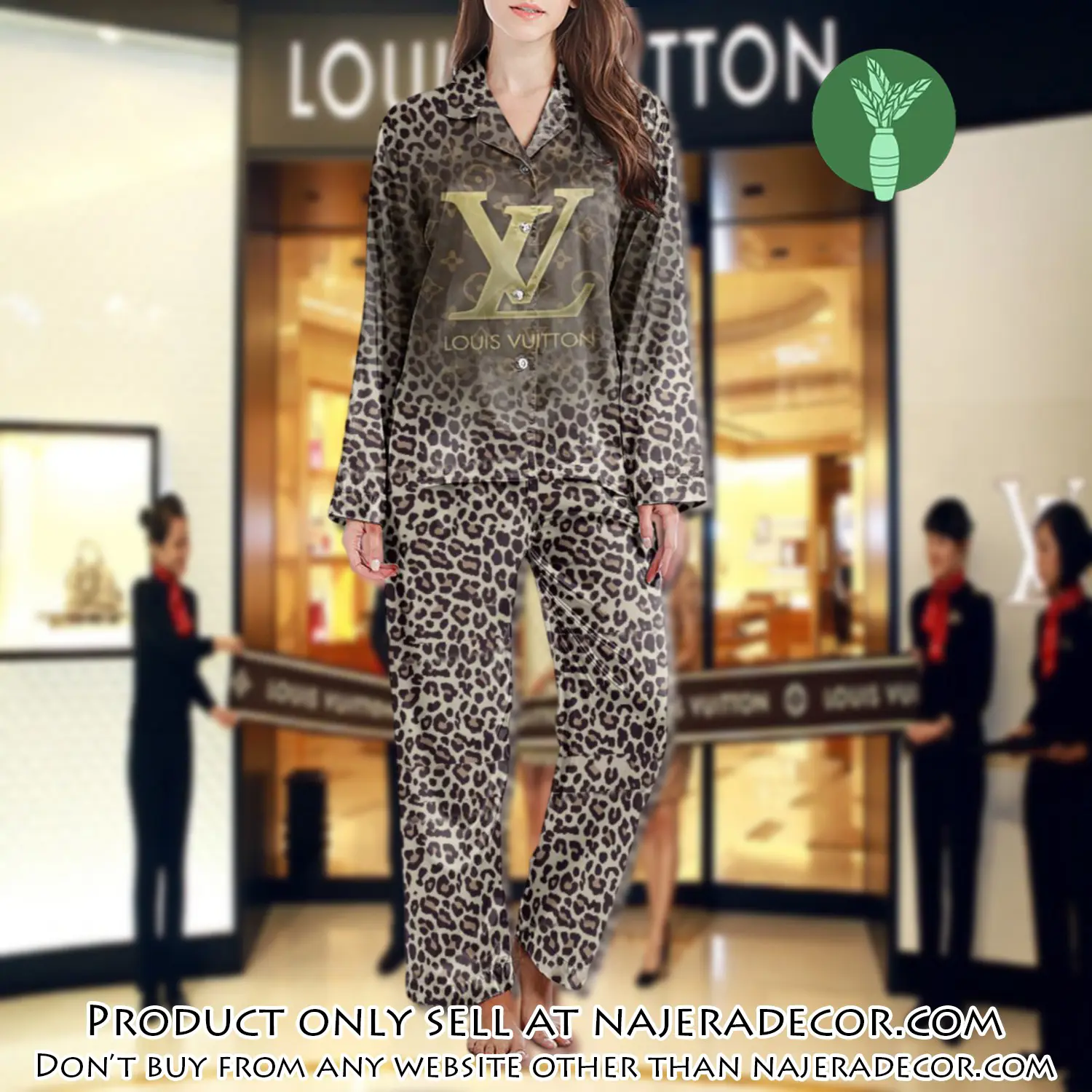 Lv monogram long satin pajama set pjs1026 njr3807138
